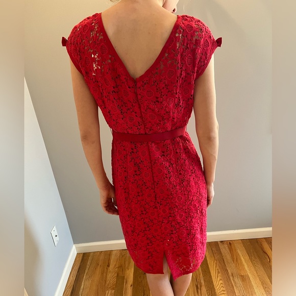 Red Lace Dress Size 4 Kate Spade - Picture 4 of 6